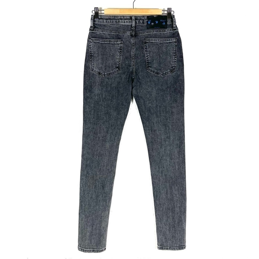 Off-White Women’s Skinny Denim Jeans Grey - Size - 27 $625 - Picture 4 of 13